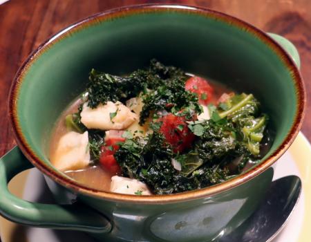 kale and fish stew