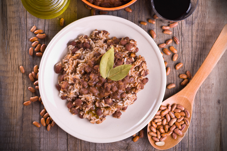 Rice and beans.