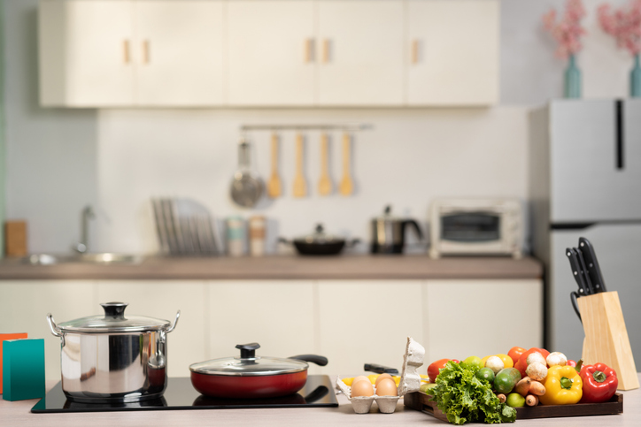 The kitchen is the heart of the home stock photo