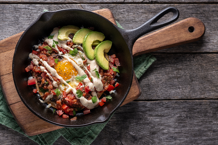 Huevos Rancheros in a Cast Iron Skillet
