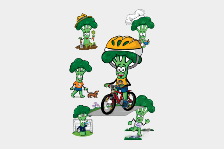 The character Broc in his many poses